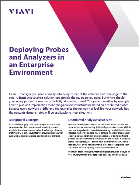 Deploying Probes and Analyzers in an Enterprise Environment