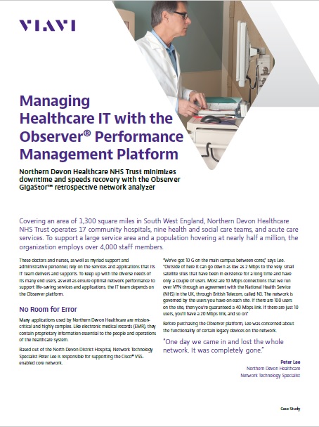 Managing Healthcare IT with a Observer Performance Management