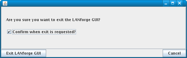 Exit LANforge-GUI confirmation Window