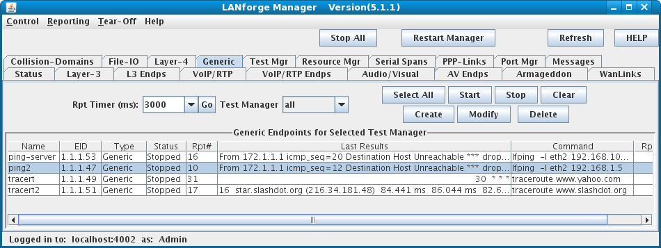 LANforge-GUI Generic Endpoints