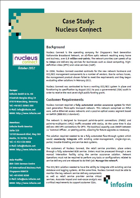 Infosim Case Study- Nucleus Connect