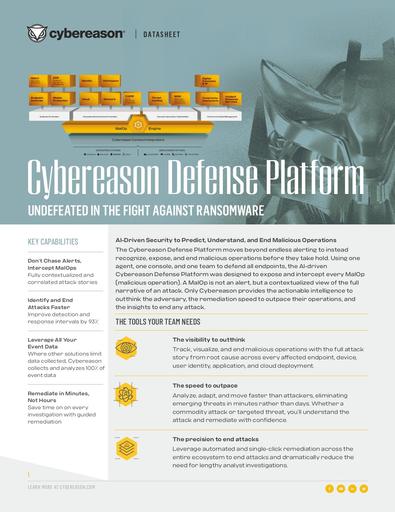 Cybereason Defense Platform Datasheet